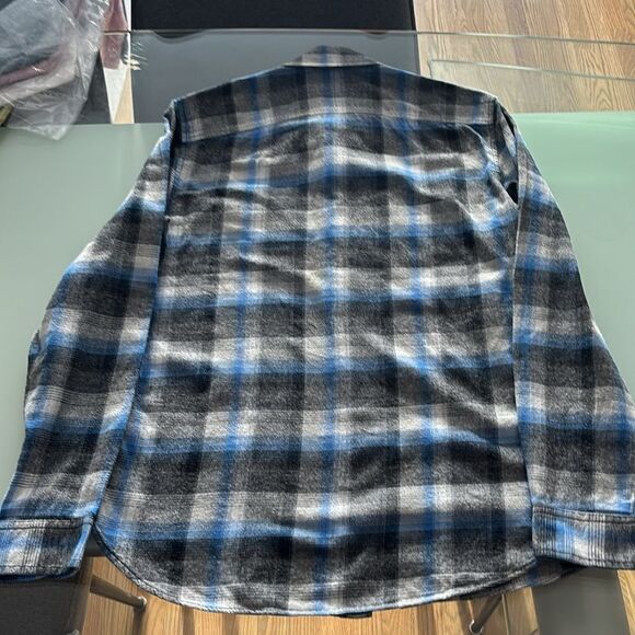 Gap 1969 shirt medium grey blue checks 100% cotton - Picture 7 of 7